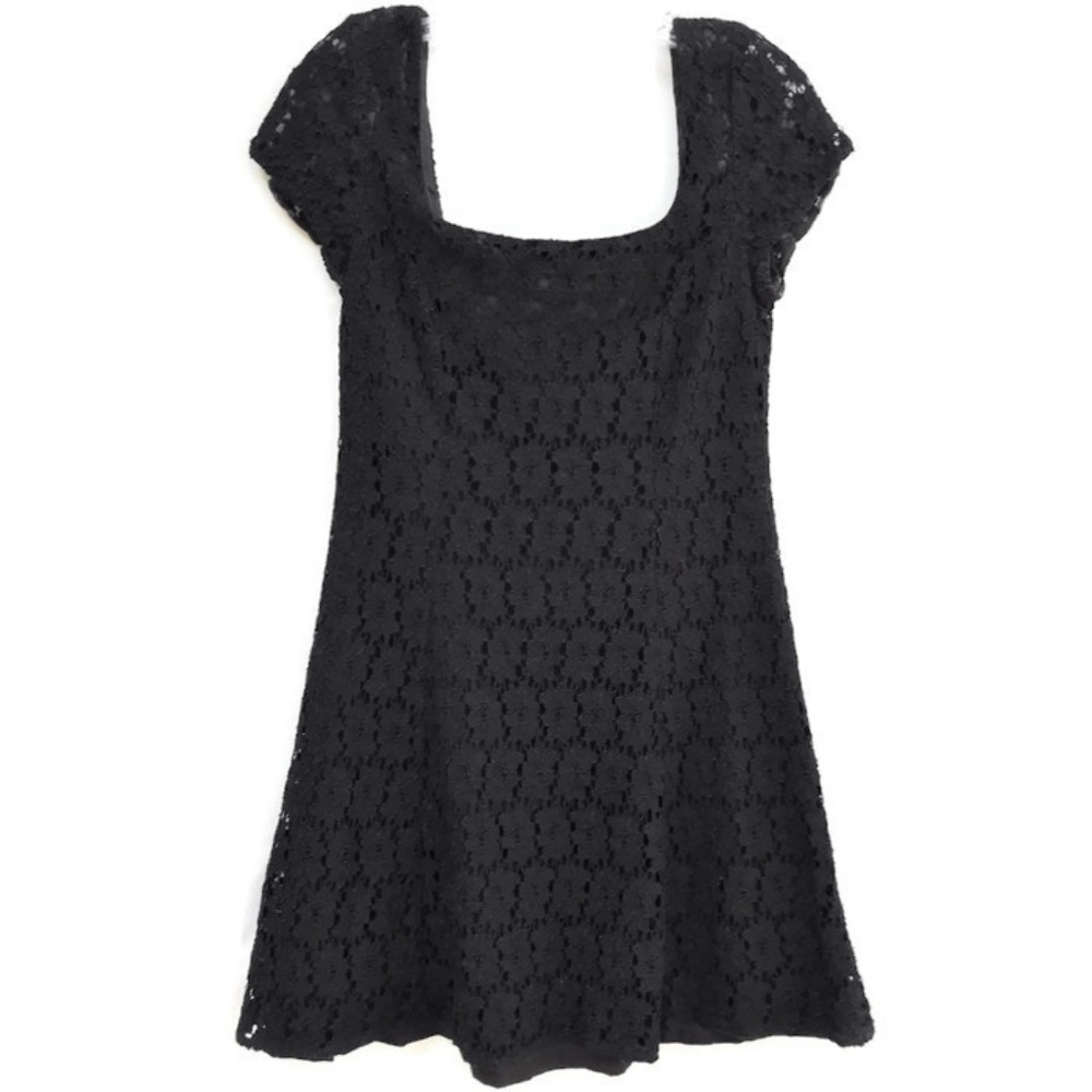 Niki Originals Classic Dress Lined Lace Overlay Vintage Square Neckline 8 S